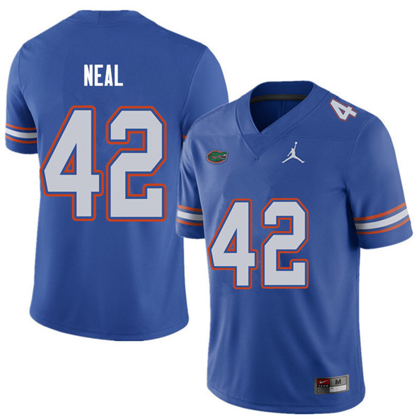 Jordan Brand Men #42 Keanu Neal Florida Gators College Football Jerseys Sale-Royal